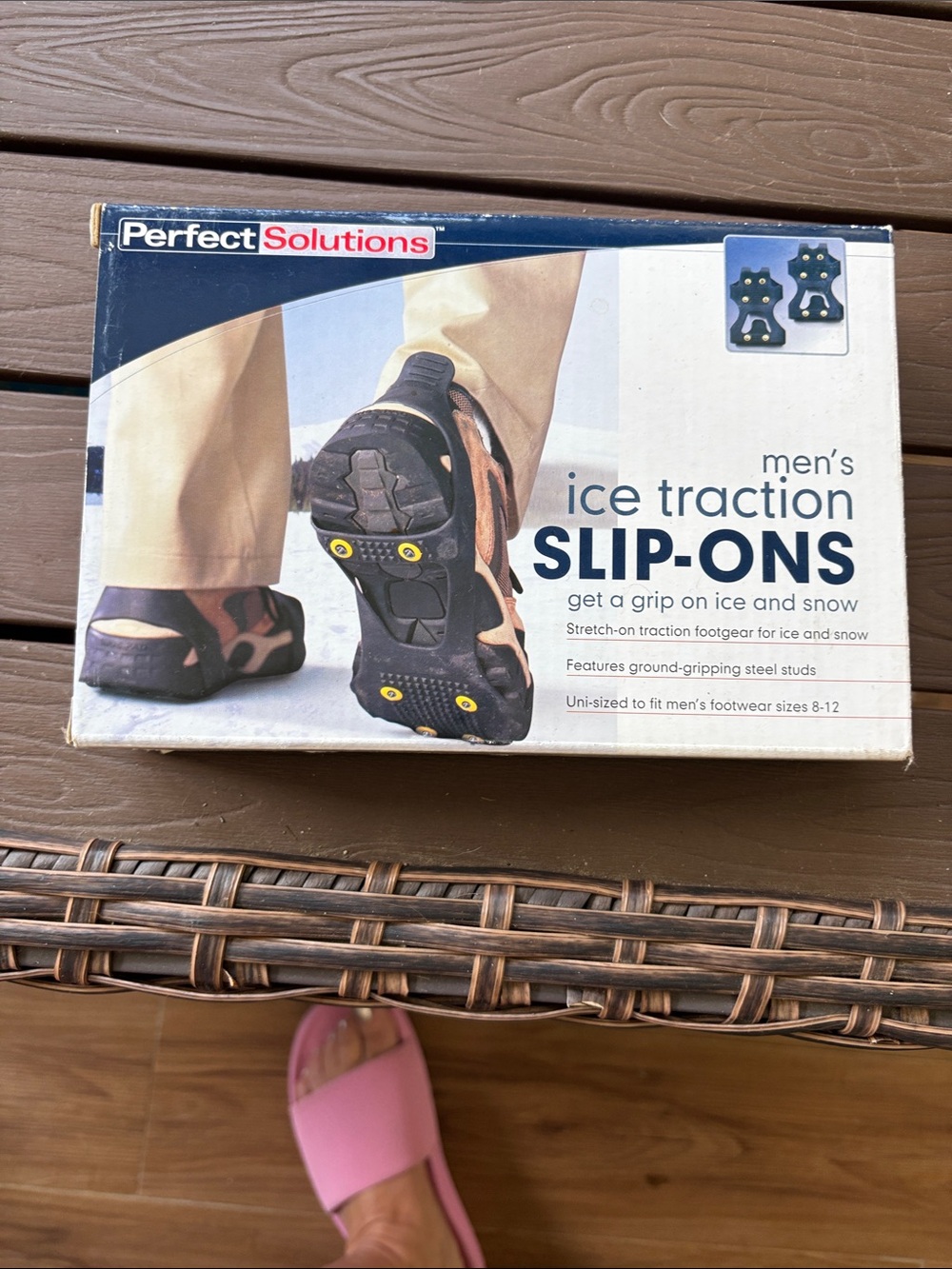 Perfect Solutions Men's Ice Traction Slip-Ons - Black